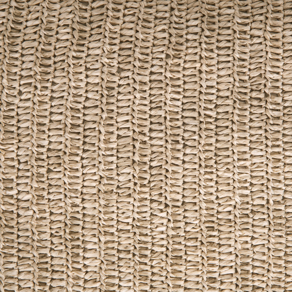 Raffia Yellow Handwoven Square Cushion Cover