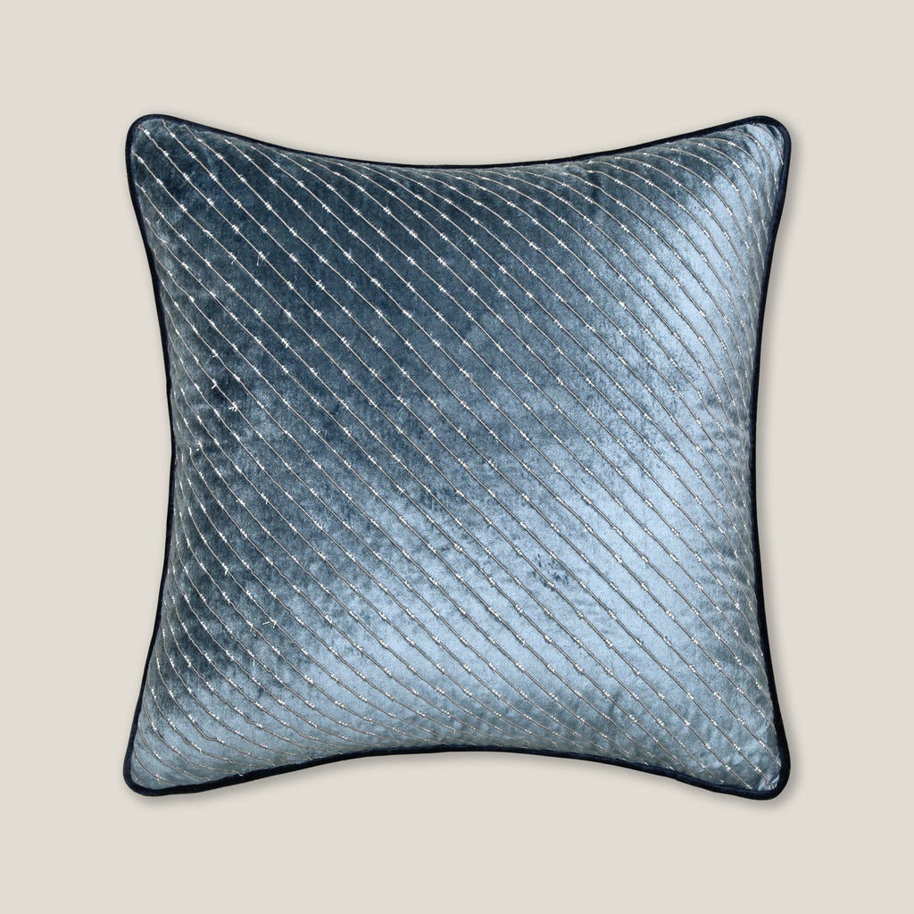 Astro Blue Emb. Cushion Cover