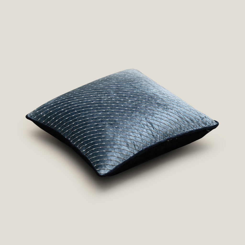 Astro Blue Emb. Cushion Cover