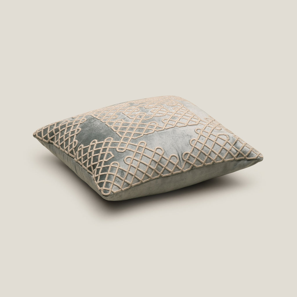 Florette Light Blue Emb. Cushion Cover