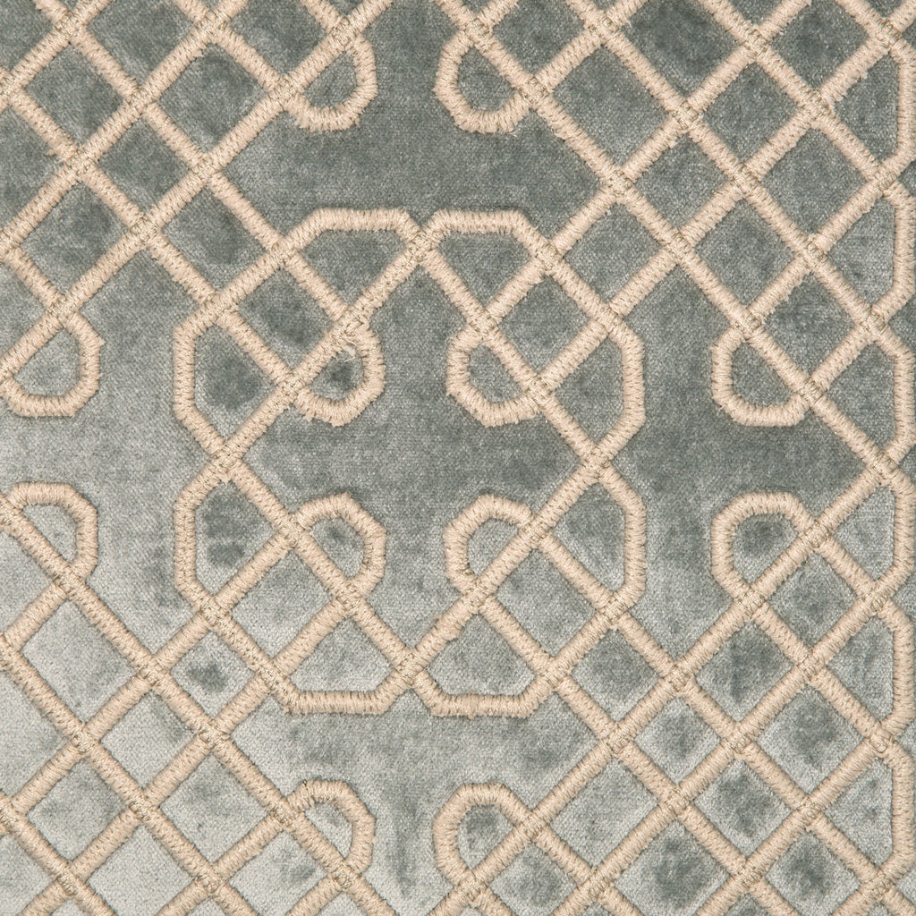 Florette Light Blue Emb. Cushion Cover