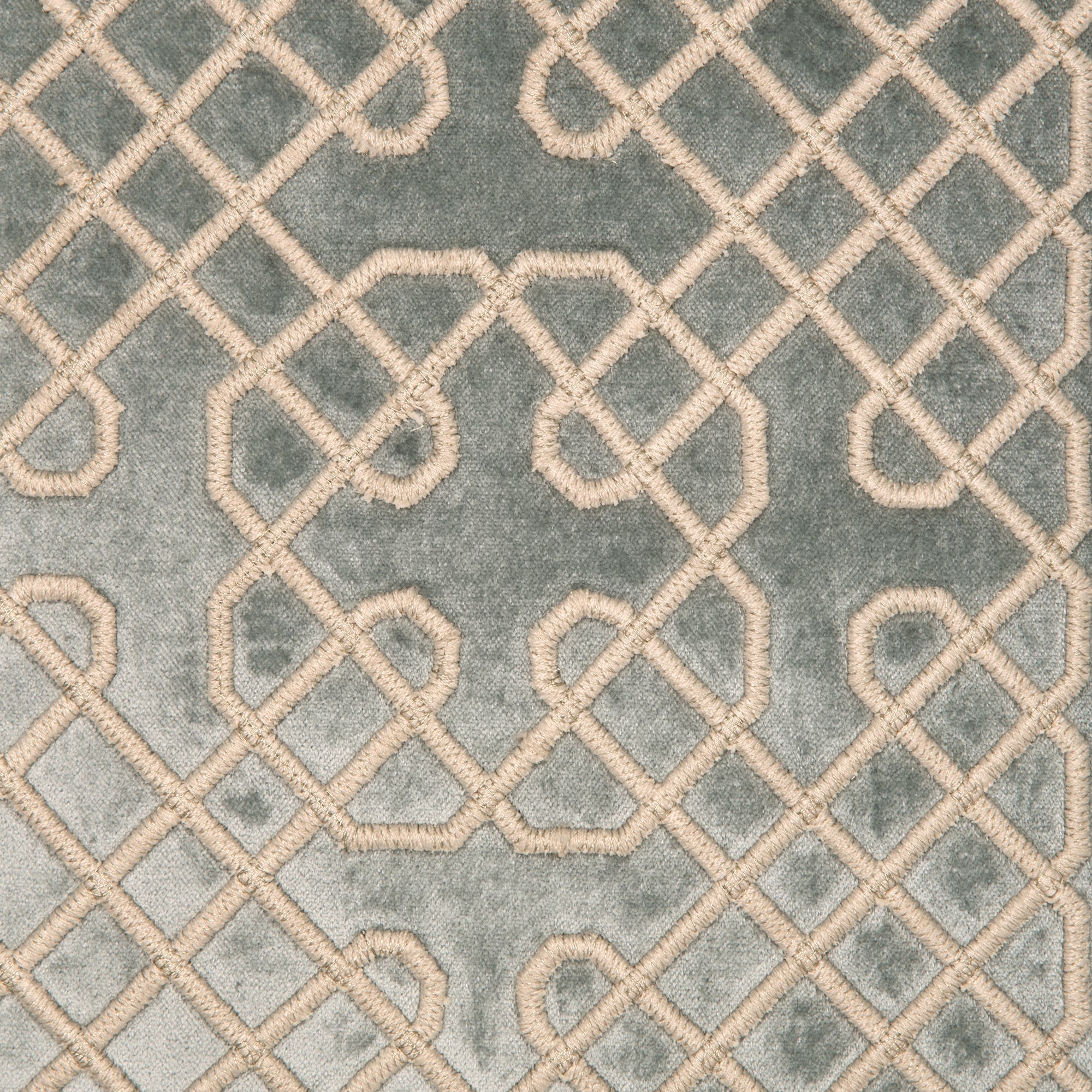 Florette Light Blue Emb. Cushion Cover