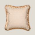 Heather Beige & Off White Emb. Reversible Cushion Cover