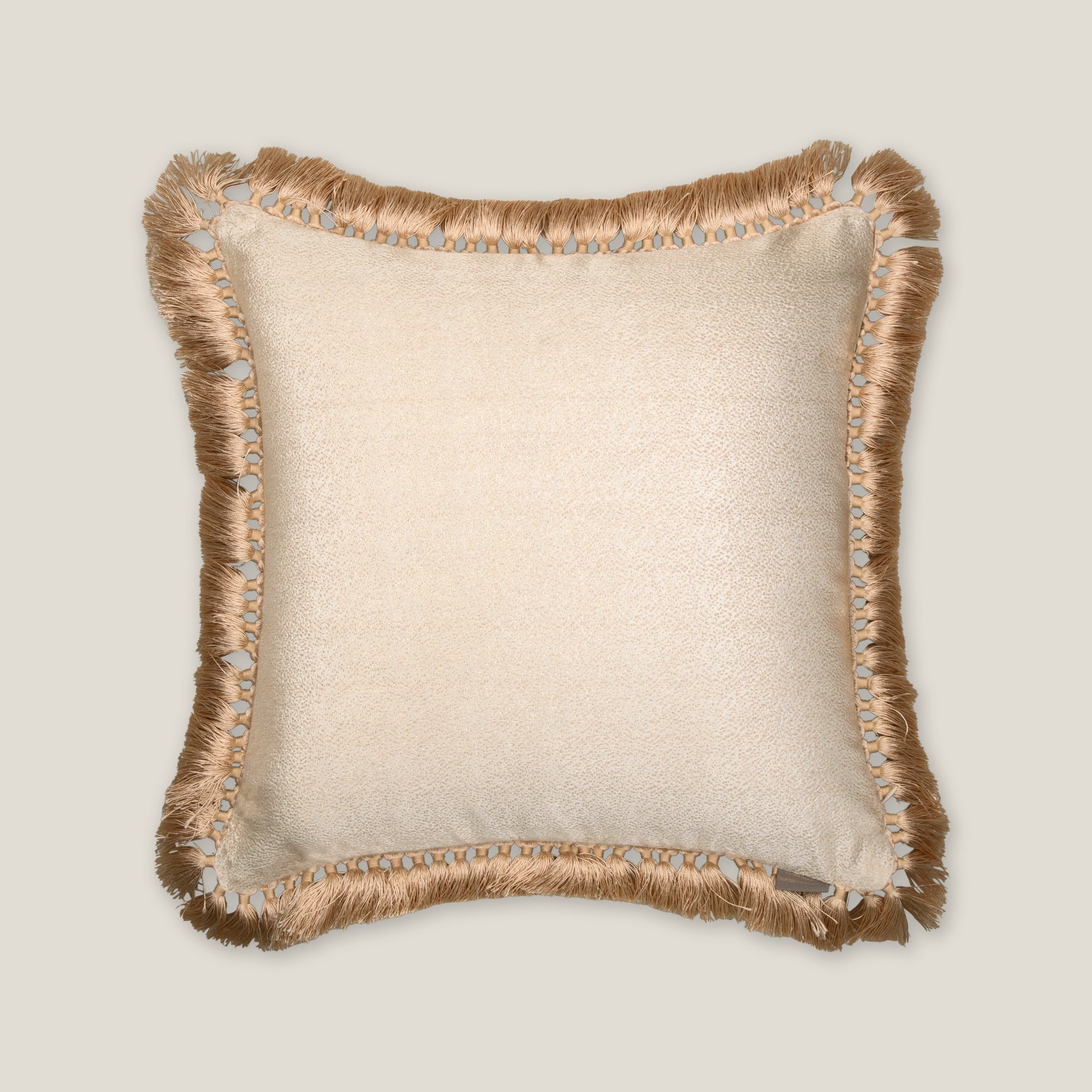 Heather Beige & Off White Emb. Reversible Cushion Cover