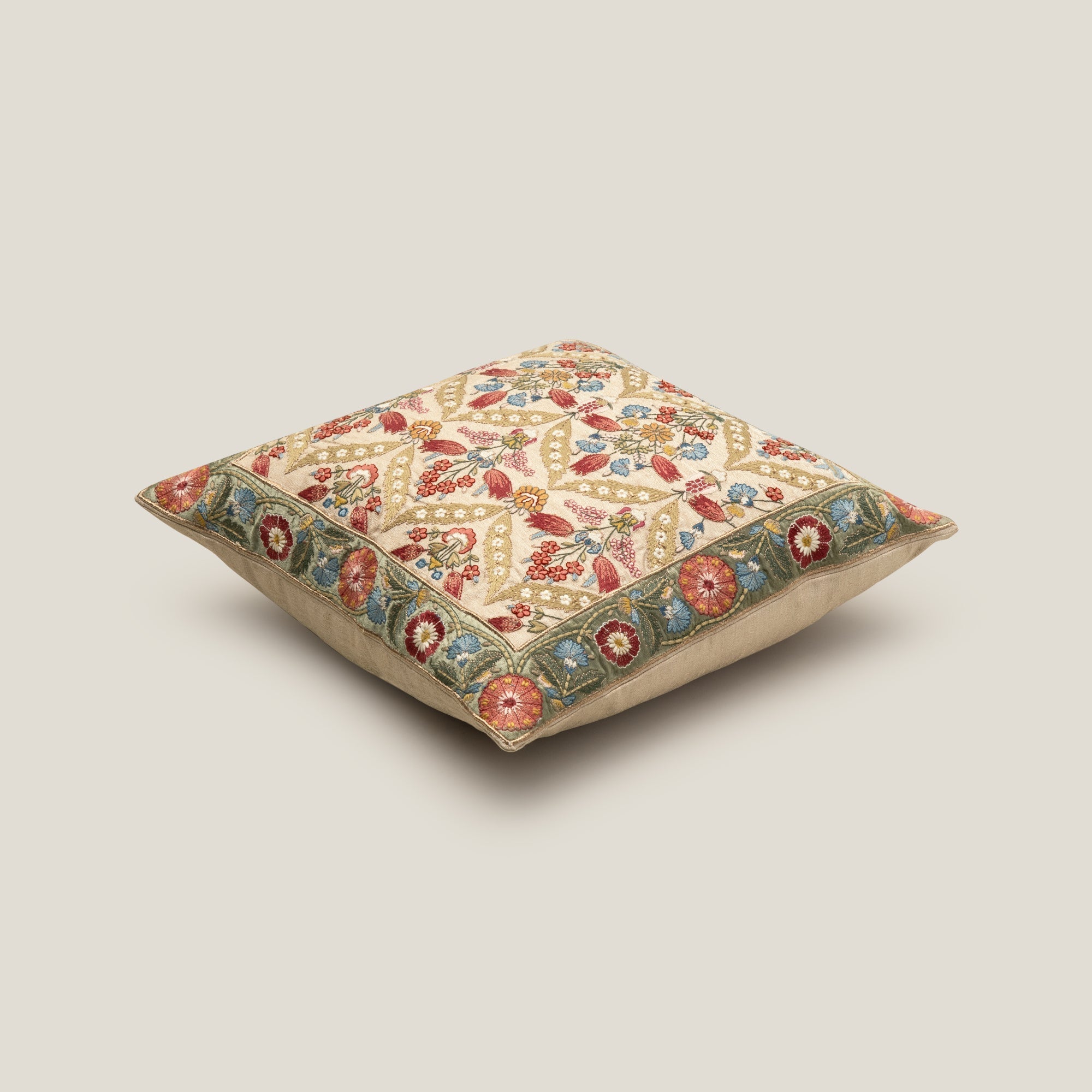 Fergana Beige Emb. Cushion Cover
