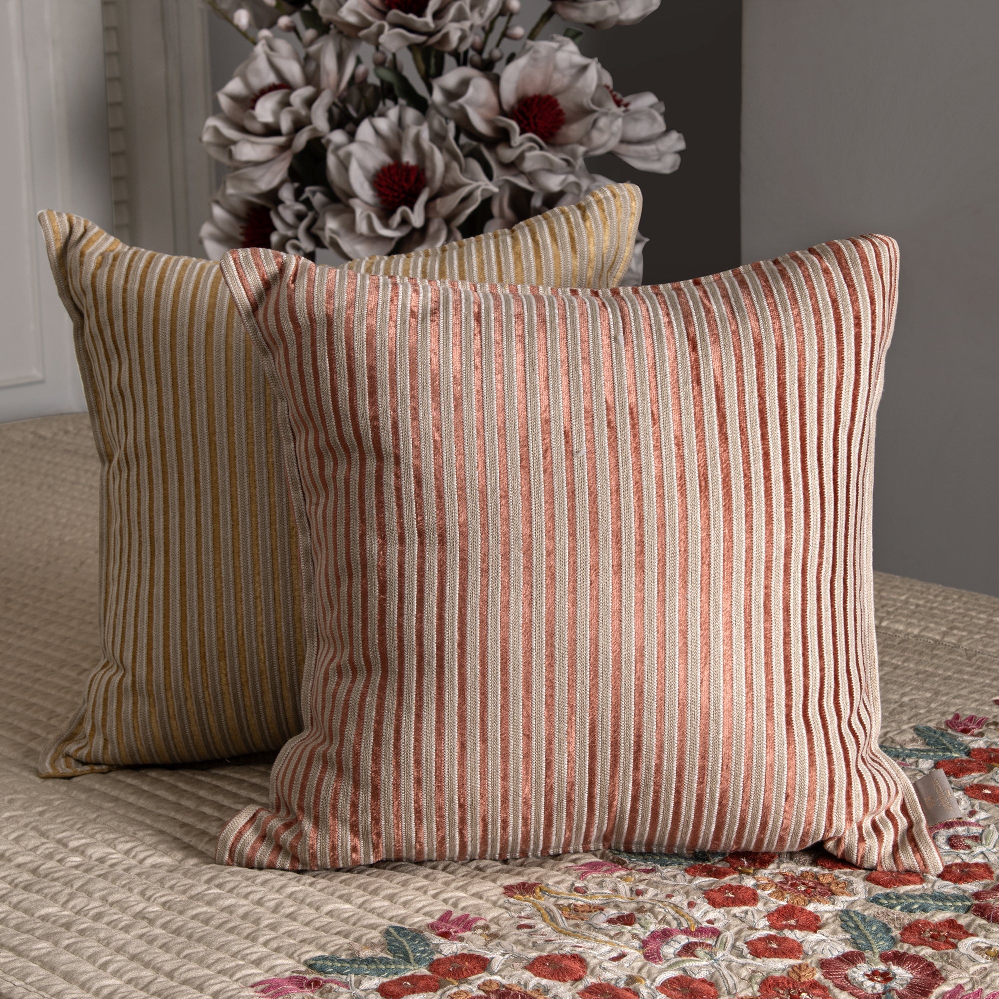 Dalton Rust Emb. Cushion Cover