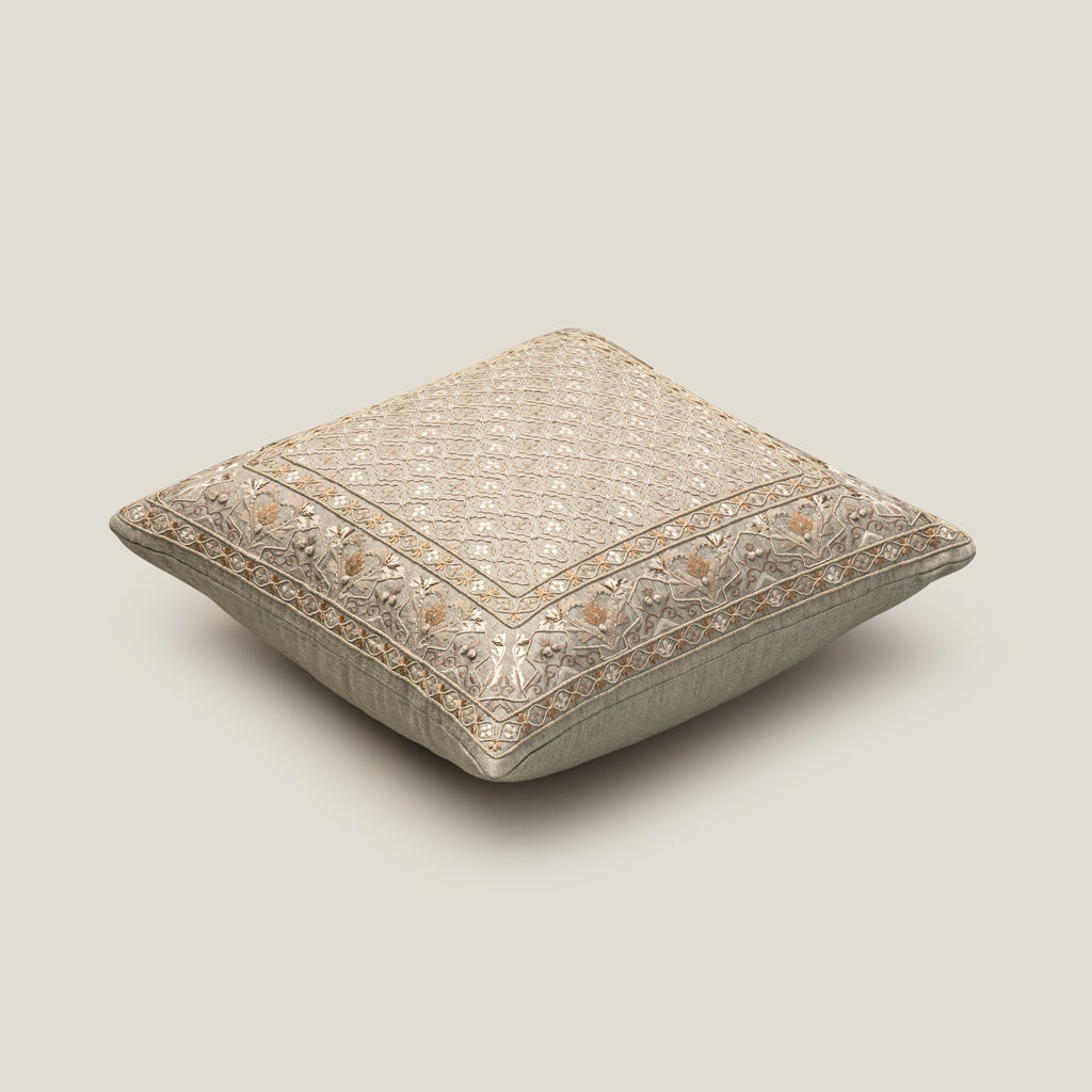 Jennie Grey Emb. Cushion Cover