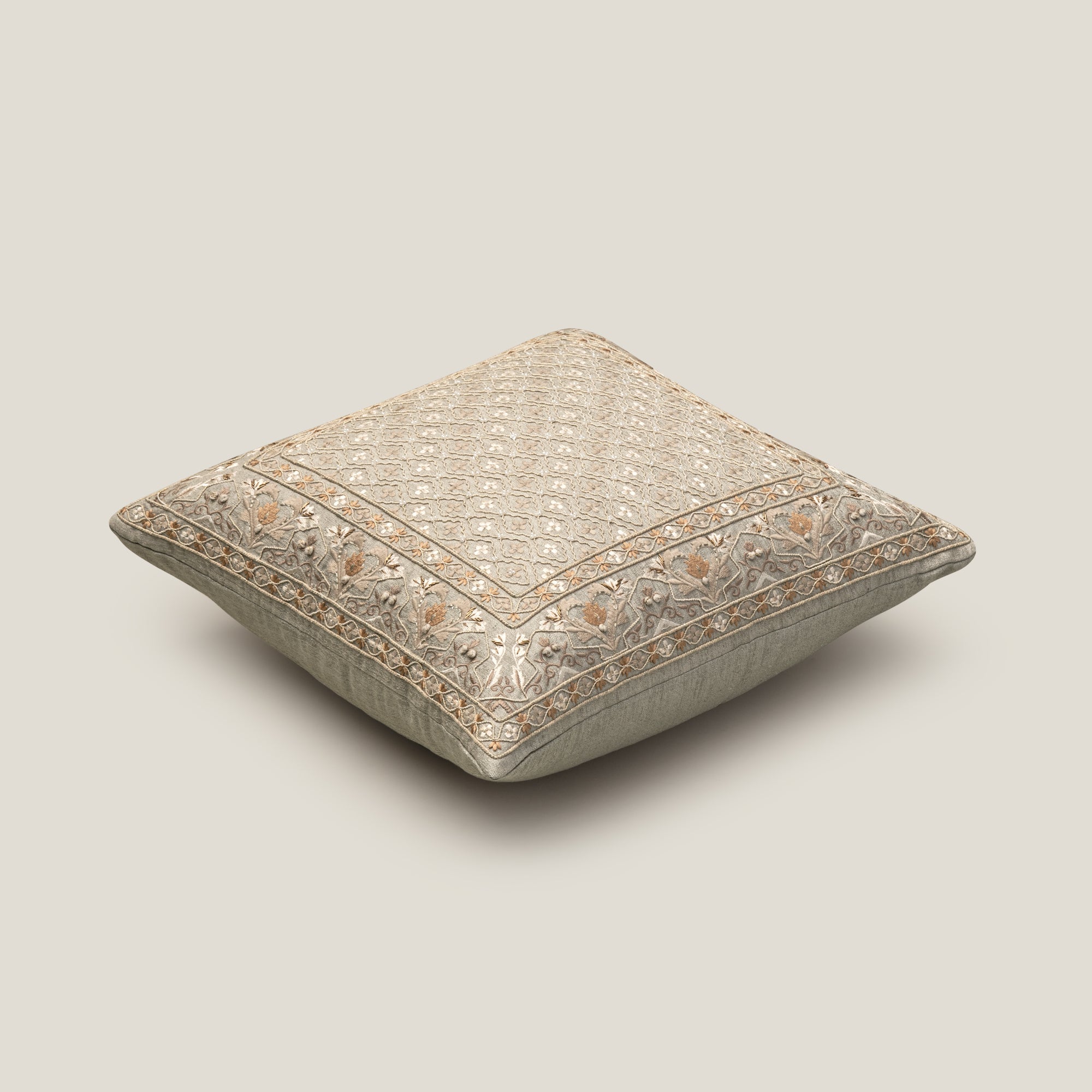 Jennie Grey Emb. Cushion Cover