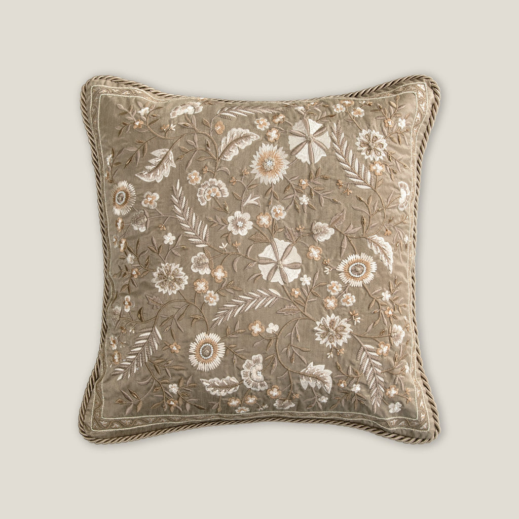 Carew Beige Emb. Cushion Cover