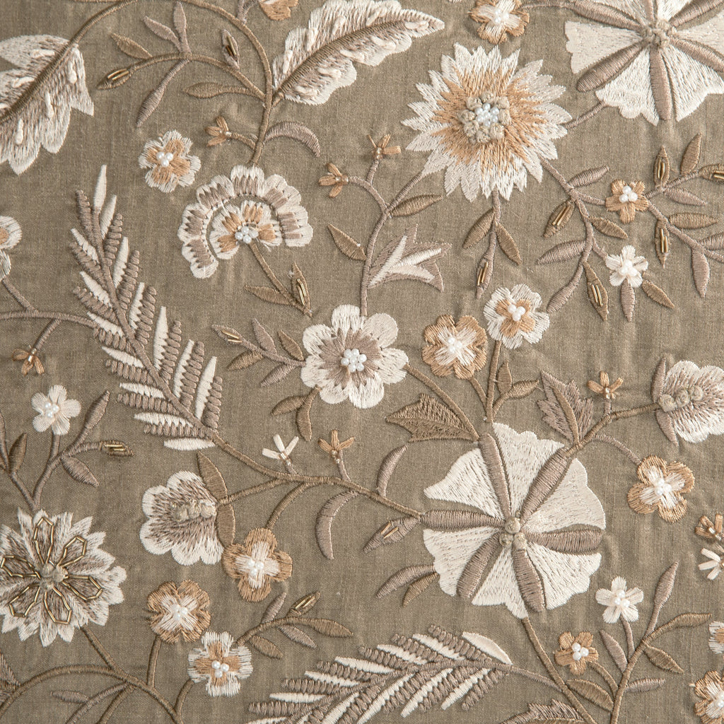 Carew Beige Emb. Cushion Cover