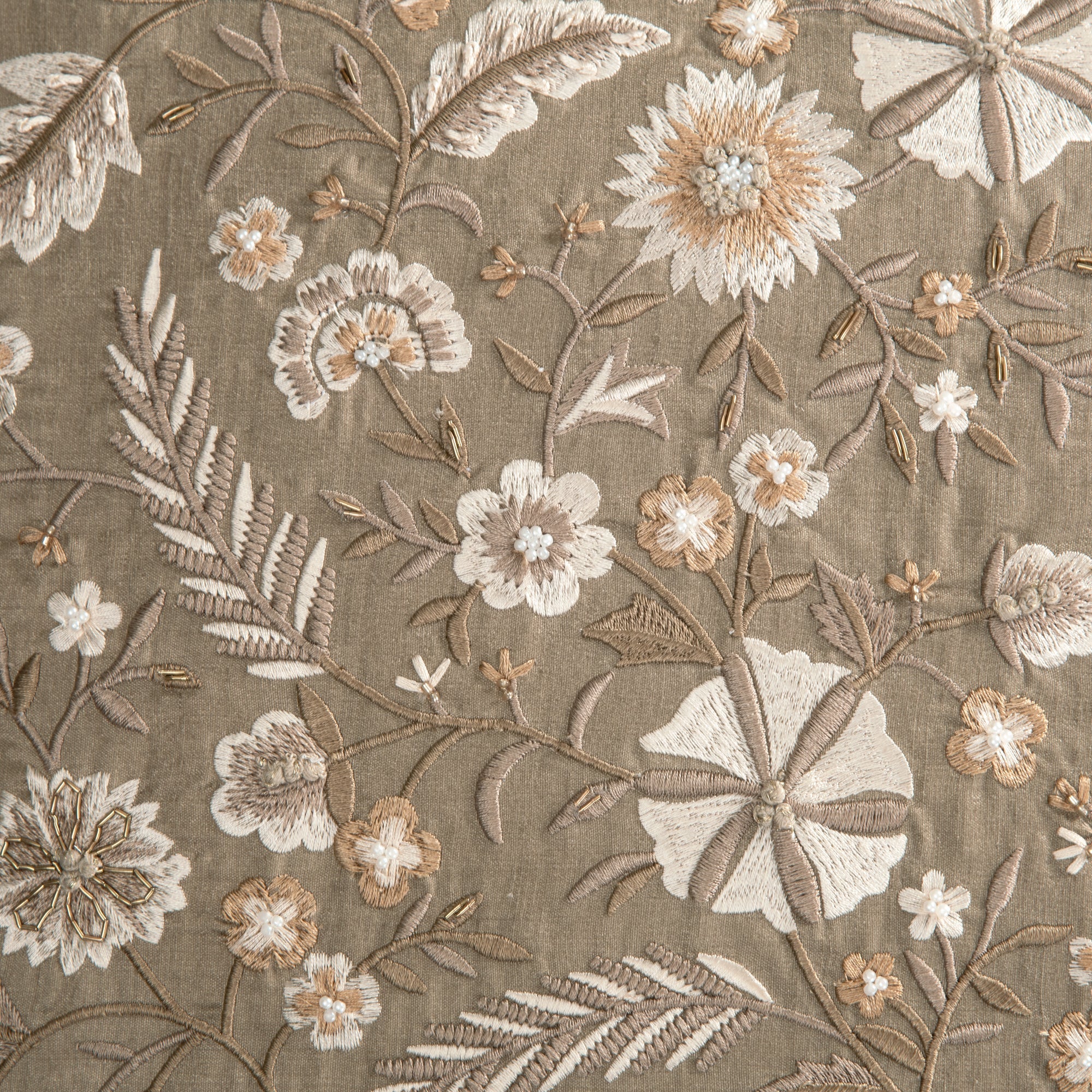 Carew Beige Emb. Cushion Cover