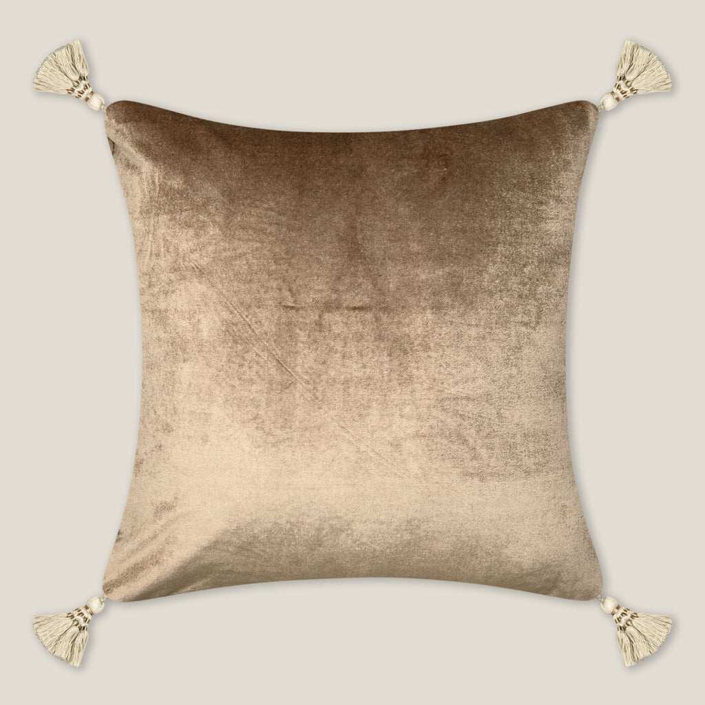 Tricia Beige Emb. Cushion Cover