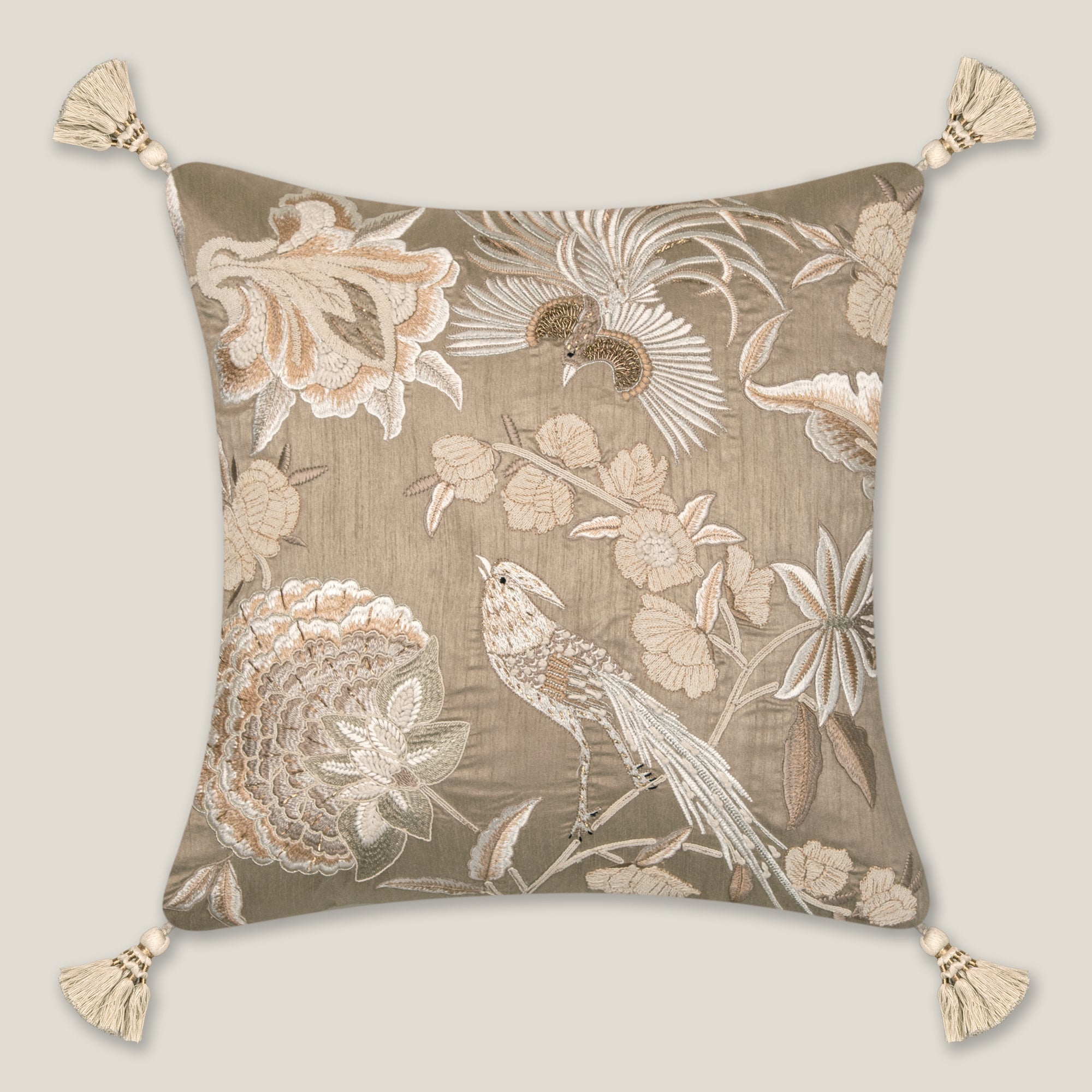 Lucio Beige Emb. Cushion Cover