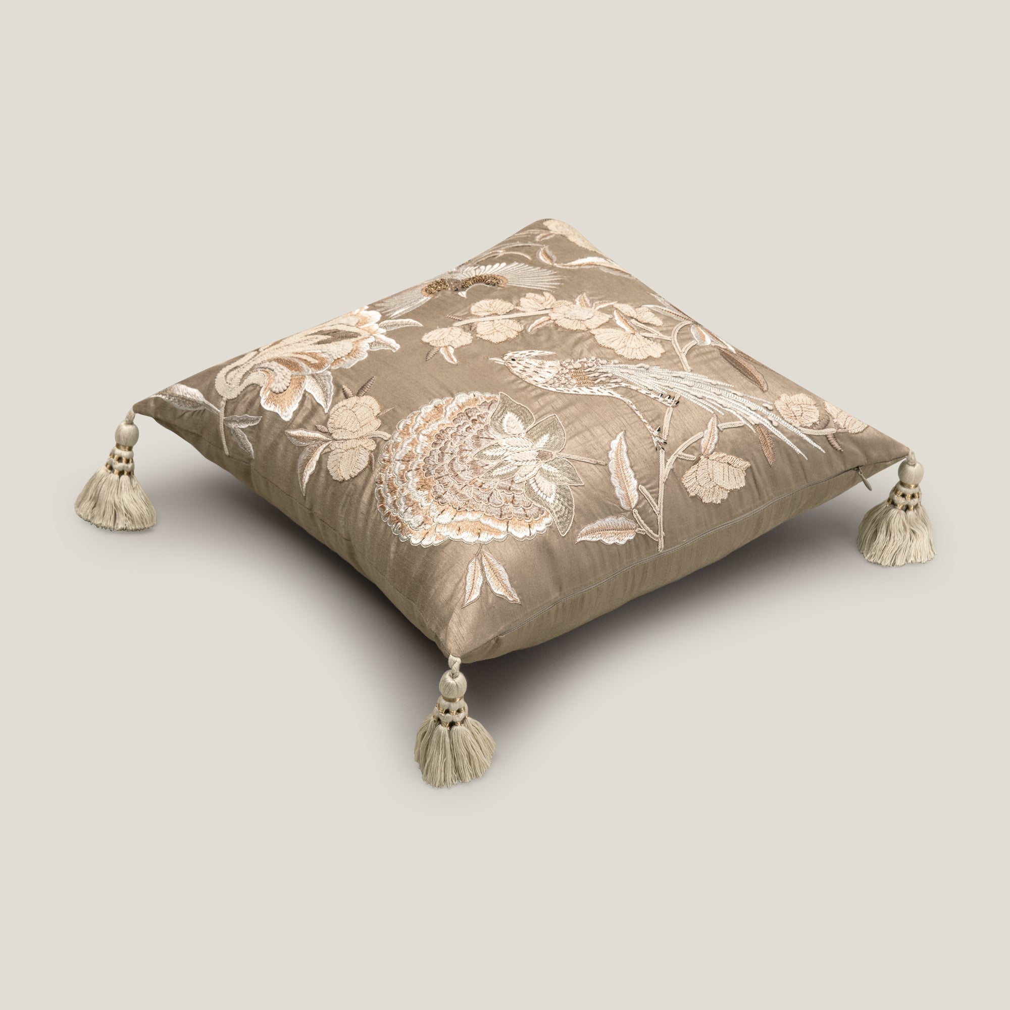 Lucio Beige Emb. Cushion Cover